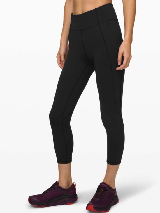 lululemon athletica Pants - Lululemon Time To Sweat Crop 23'' Leggings 4 Black Performance Activewear Yoga